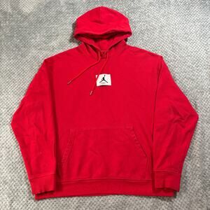Air Jordan Men's Heavyweight Essential Red Hoodie Sweatshirt Sz XL
